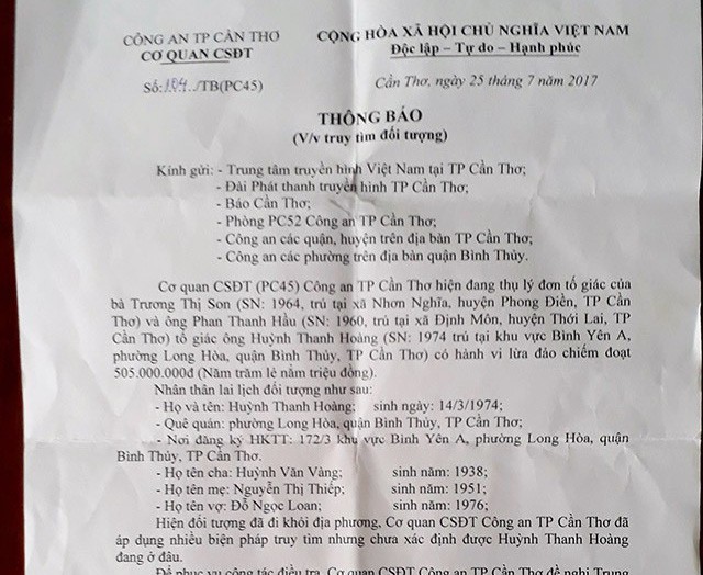 Bắt cựu trung tá công an lừa đảo 1 tỉ đồng bỏ trốn