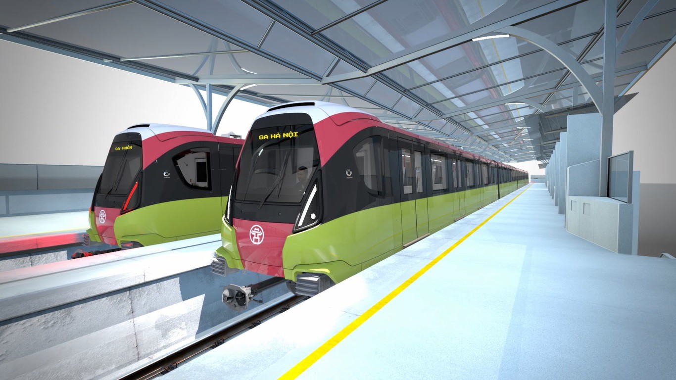 Lộ diện đoàn tàu chạy tuyến đường sắt Nhổn - ga Hà Nội cuối năm 2020