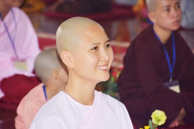 Người có mái tóc đẹp nhất Cuộc thi Hoa hậu Việt Nam 2014 xuất gia ở tuổi 24