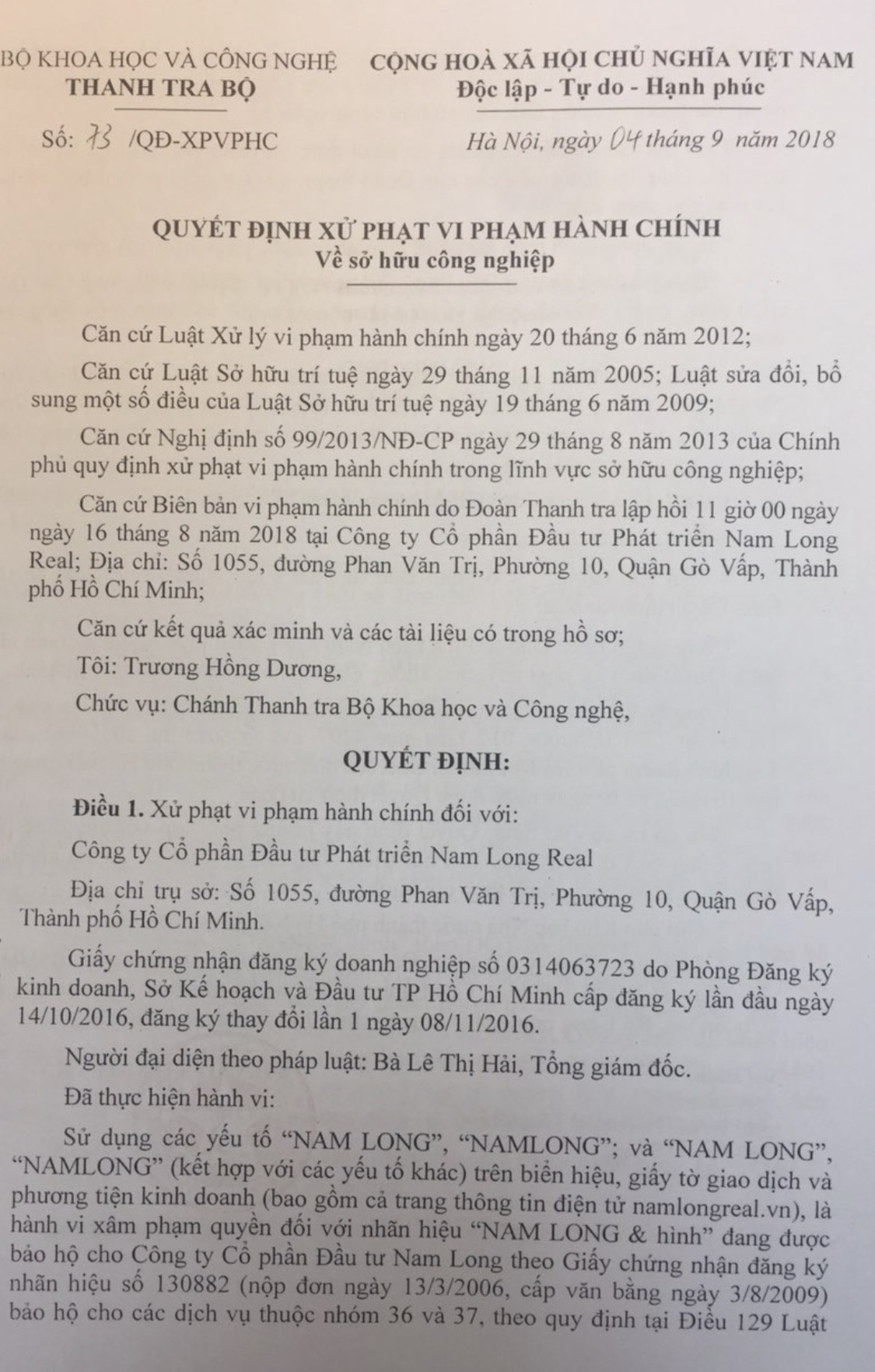 Tập đo&agrave;n Nam Long: T&igrave;m chứng cứ khởi kiện Nam Long Real v&igrave; nh&aacute;i t&ecirc;n - Ảnh 1.