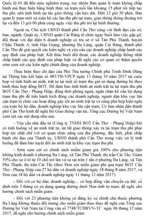 BOT Cần Thơ - Phụng Hiệp thiếu hợp tác, Cần Thơ đề nghị Bộ GTVT vào cuộc - Ảnh 2.