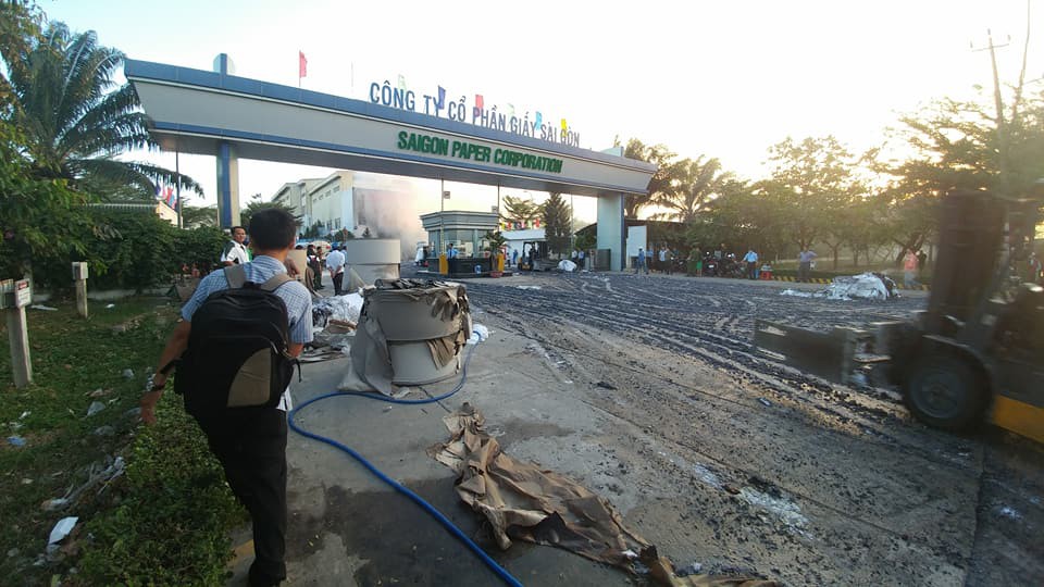 Cháy lớn tại Nhà máy giấy Sài Gòn ở Bà Rịa - Vũng Tàu