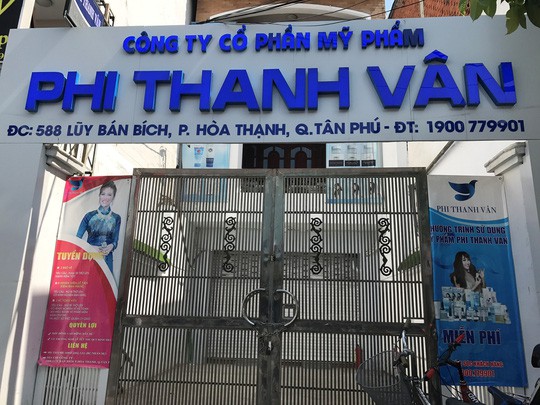 Tạm đình chỉ xưởng sản xuất mỹ phẩm Phi Thanh Vân