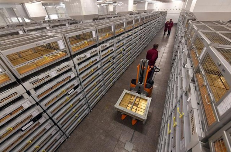 Choáng ngợp bên trong kho vàng “khủng” của Nga