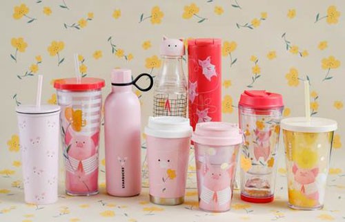 Tết Kỷ Hợi, tặng đồ uống có hình heo