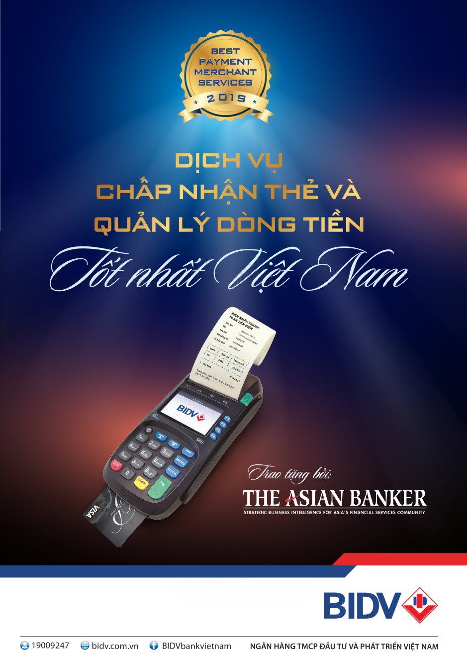 “Ngân hàng có dịch vụ chấp nhận thẻ và quản lý dòng tiền tốt nhất Việt Nam 2019”