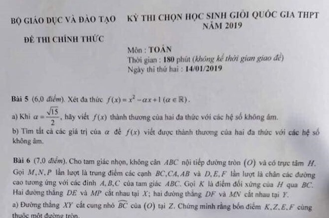 Nhiều sai phạm trong tổ chức thi học sinh giỏi quốc gia