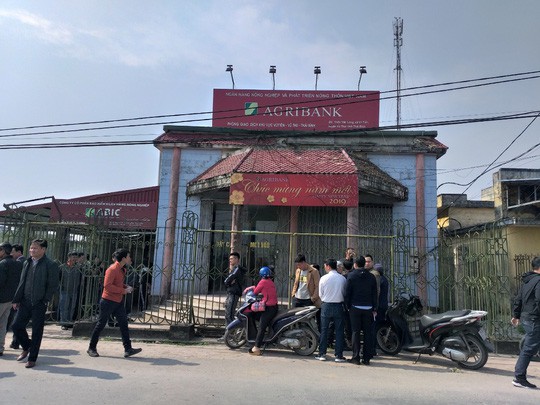 Hoạt động của phòng giao dịch Agribank bị cướp vẫn diễn ra bình thường