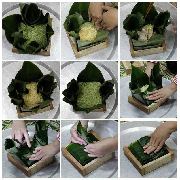 Hướng dẫn c&aacute;ch g&oacute;i b&aacute;nh chưng bằng khu&ocirc;n v&ocirc; c&ugrave;ng đẹp mắt - Ảnh 5.