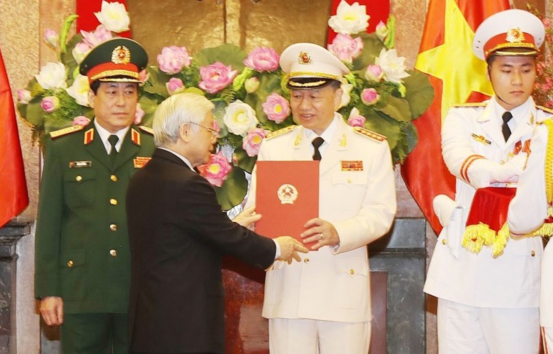 Bộ trưởng Tô Lâm và ông Lương Cường được phong hàm Đại tướng