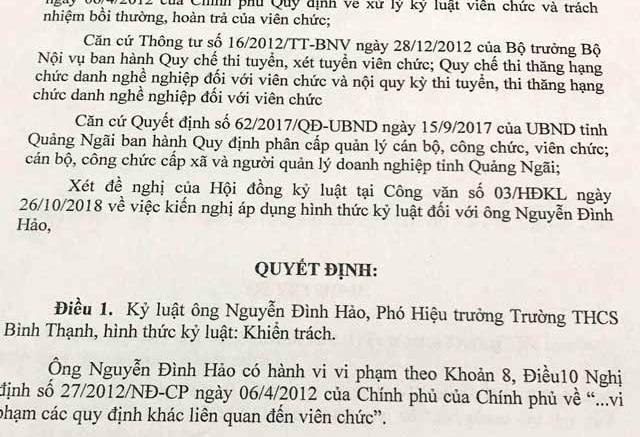 Để giáo viên thi đậu thành rớt, lãnh đạo huyện... rút kinh nghiệm - Ảnh 1.
