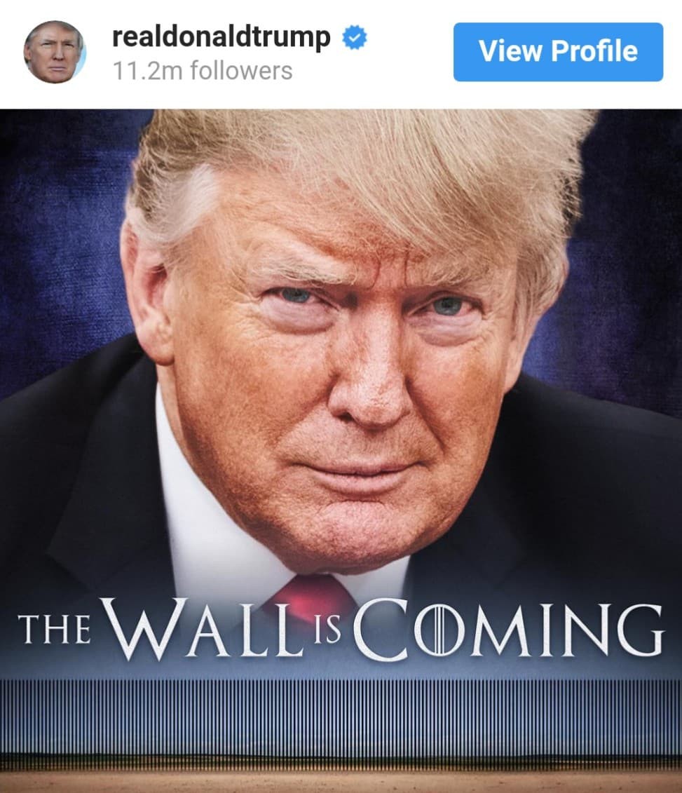 &Ocirc;ng Trump b&oacute;ng gi&oacute; về tr&ograve; chơi vương quyền  - Ảnh 1.