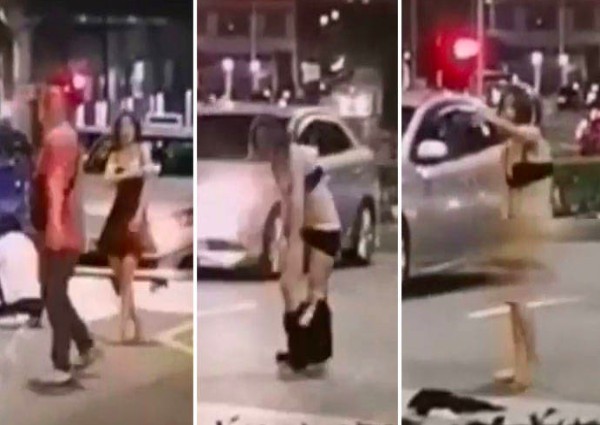 Cãi nhau với tài xế taxi, nữ hành khách bất ngờ cởi phăng váy áo