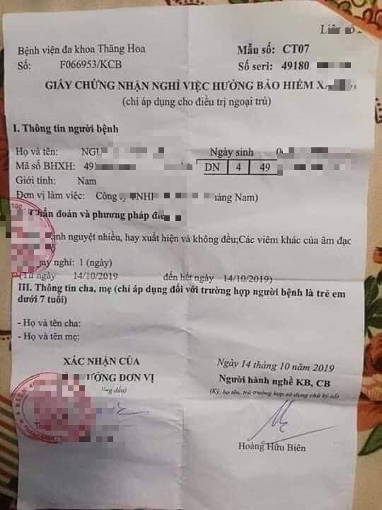 Chẩn đoán nam thanh niên có "kinh nguyệt nhiều" là do lỗi đánh máy!
