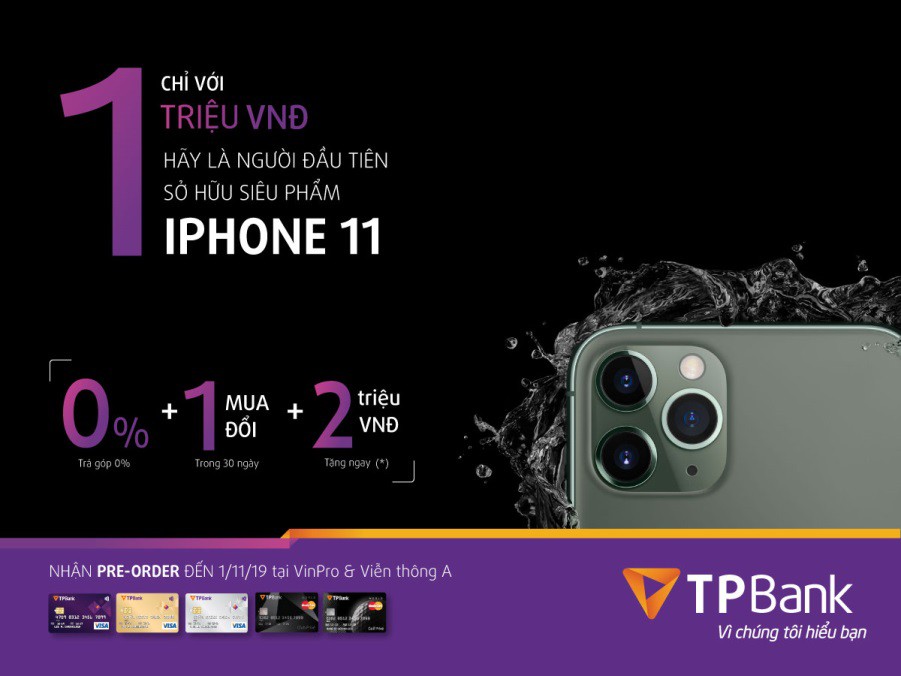 Giảm ngay 2 triệu đồng khi đặt mua Iphone 11 bằng thẻ t&iacute;n dụng TBank - Ảnh 1.