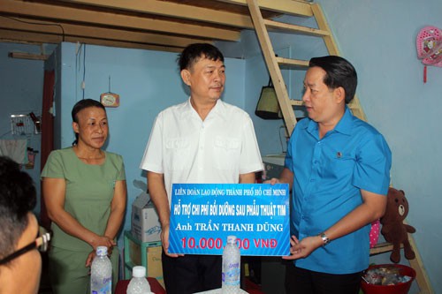 Hỗ trợ thêm cho đoàn viên vừa phẫu thuật tim