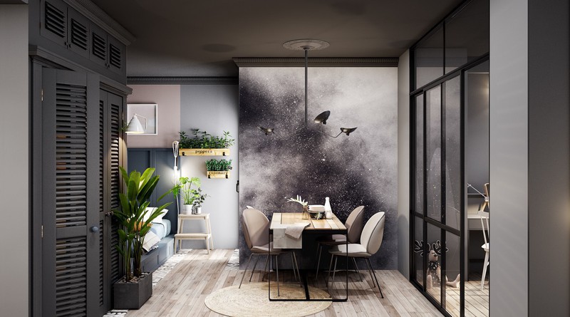 Căn hộ m&agrave;u x&aacute;m d&agrave;nh cho người th&iacute;ch sự giản dị - Ảnh 4.