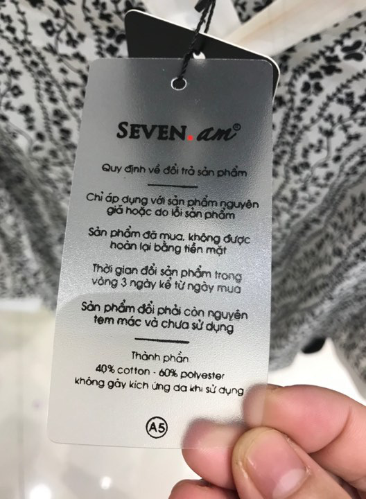 Lực lượng Quản l&yacute; thị trường chưa ph&aacute;t hiện chữ Trung Quốc gắn tr&ecirc;n sản phẩm Seven.Am - Ảnh 2.