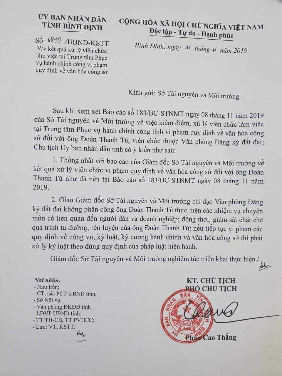 B&igrave;nh Định: Gi&aacute;m s&aacute;t chặt chẽ vi&ecirc;n chức c&oacute; th&aacute;i độ &ldquo;khinh khỉnh&rdquo; với d&acirc;n - Ảnh 1.