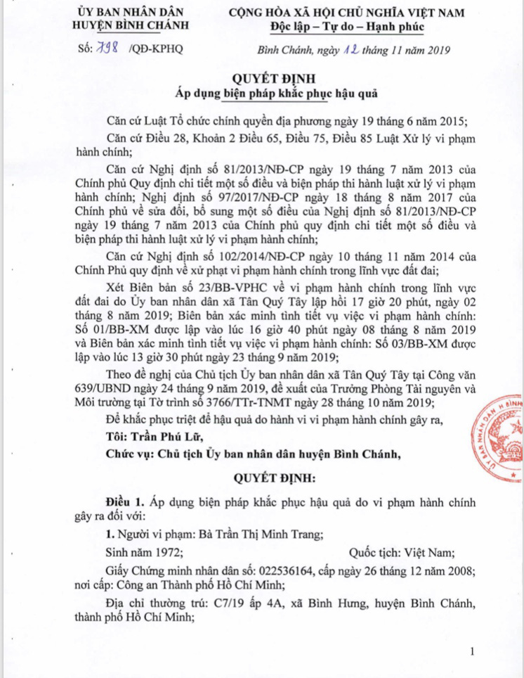 Sau ngày 22-11, sẽ cưỡng chế Gia Trang quán- Tràm Chim resort - Ảnh 1.