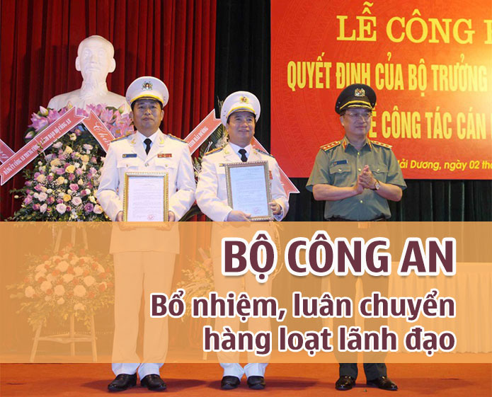 [Infographic] Bộ Công an bổ nhiệm, luân chuyển hàng loạt lãnh đạo