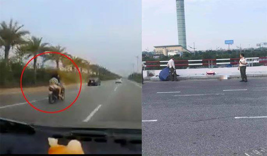 Chạy xe m&aacute;y tốc độ cao ở đường cấm s&acirc;n bay Nội B&agrave;i, 2 phụ nữ thương vong - Ảnh 1.