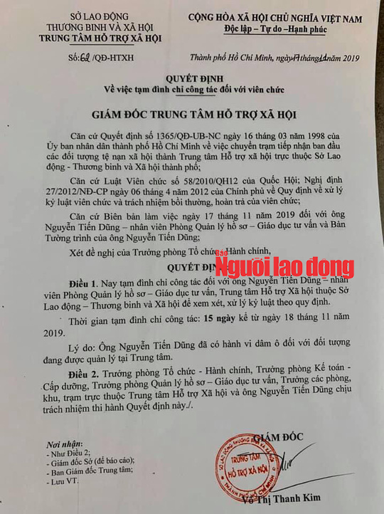 Ph&ecirc; chuẩn tạm giam nh&acirc;n vi&ecirc;n Trung t&acirc;m Hỗ trợ x&atilde; hội d&acirc;m &ocirc; 3 b&eacute; g&aacute;i - Ảnh 2.
