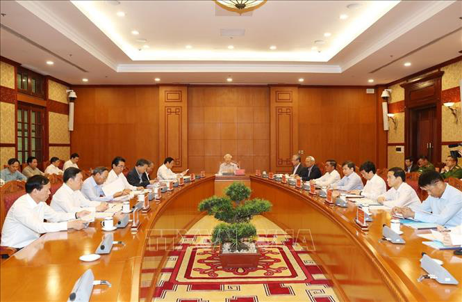 Cận cảnh Tổng B&iacute; thư, Chủ tịch nước chủ tr&igrave; họp Thường trực Ban Chỉ đạo Trung ương Ph&ograve;ng chống tham nhũng - Ảnh 3.