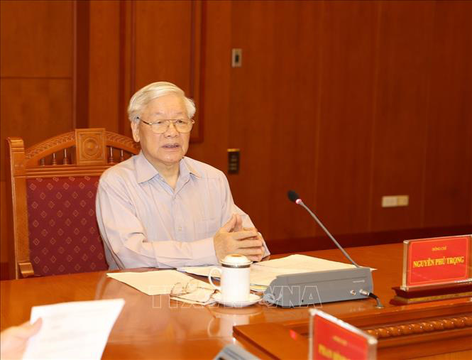 Cận cảnh Tổng B&iacute; thư, Chủ tịch nước chủ tr&igrave; họp Thường trực Ban Chỉ đạo Trung ương Ph&ograve;ng chống tham nhũng - Ảnh 6.
