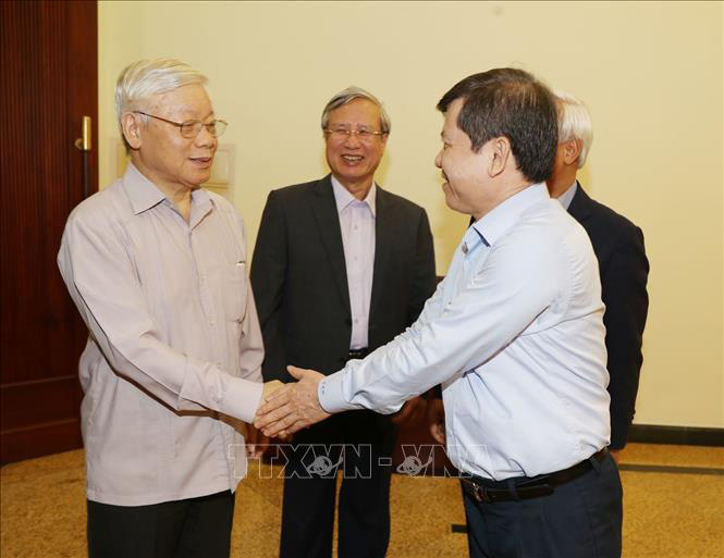 Cận cảnh Tổng B&iacute; thư, Chủ tịch nước chủ tr&igrave; họp Thường trực Ban Chỉ đạo Trung ương Ph&ograve;ng chống tham nhũng - Ảnh 1.