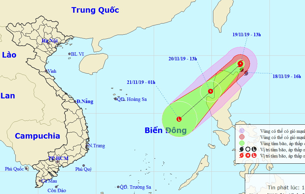 B&atilde;o Kalmaegi giật cấp 13 đang lao v&agrave;o Biển Đ&ocirc;ng - Ảnh 1.