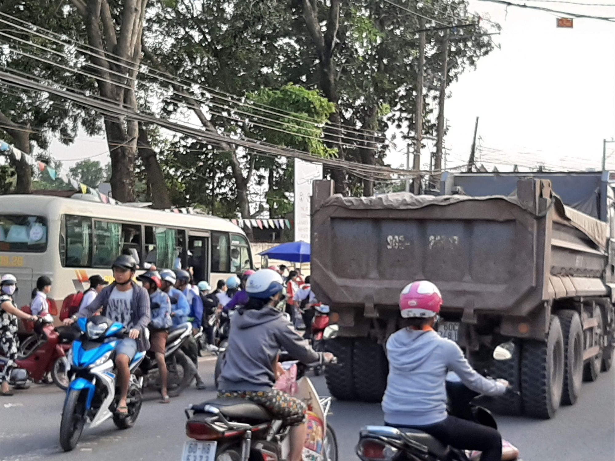 Cận cảnh h&atilde;i h&ugrave;ng xe ben đại n&aacute;o một v&ugrave;ng rộng lớn ở Bi&ecirc;n H&ograve;a - Ảnh 4.