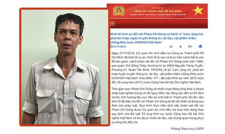Cơ quan An ninh điều tra Công an TP HCM bắt giam Phạm Chí Dũng