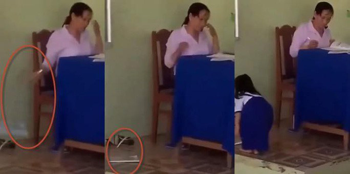 Cảnh cáo về mặt Đảng đối với cô giáo ném vở học sinh xuống nền gạch