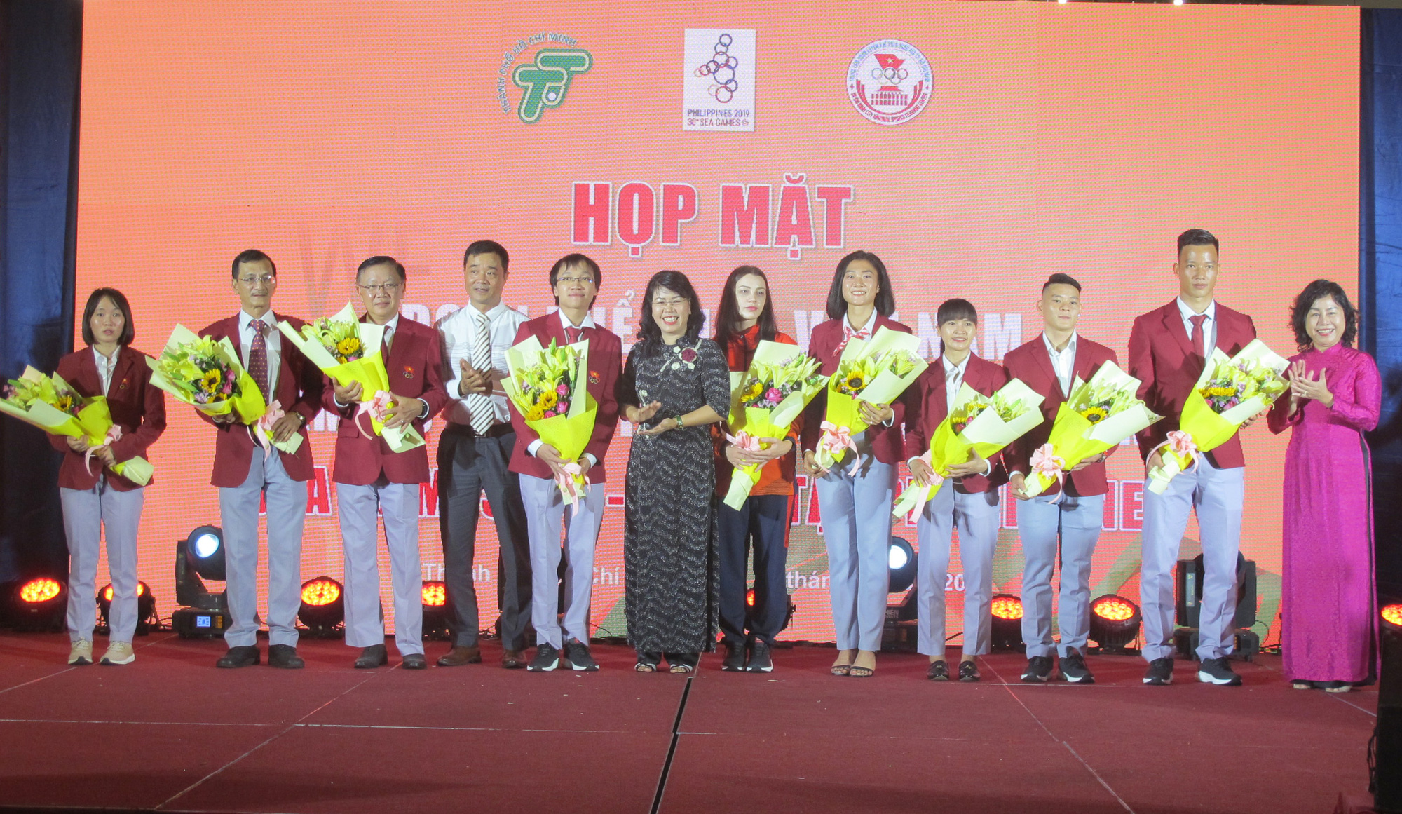 Họp mặt đo&agrave;n Thể thao Việt Nam ph&iacute;a Nam tham dự SEA Games 30 - Ảnh 8.