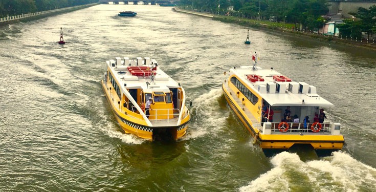 Gấp rút xây dựng bến trung tâm của buýt sông