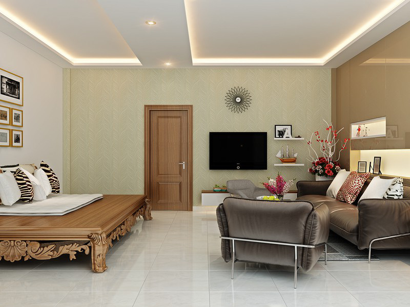 Mẫu ph&ograve;ng kh&aacute;ch đẹp cho căn hộ chung cư - Ảnh 1.