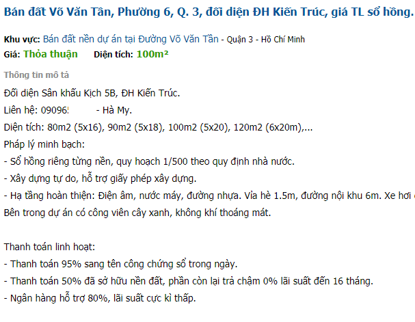 Thực hư th&ocirc;ng tin rao b&aacute;n đất nền tại dự &aacute;n Trung t&acirc;m TDTT Phan Đ&igrave;nh Ph&ugrave;ng - Ảnh 1.
