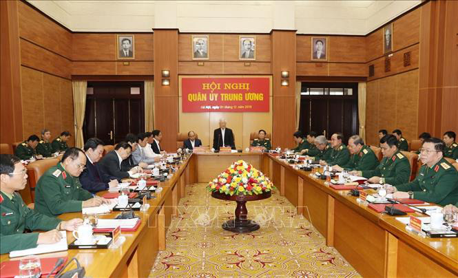 Tổng B&iacute; thư, Chủ tịch nước chủ tr&igrave; Hội nghị của Qu&acirc;n ủy Trung ương - Ảnh 3.