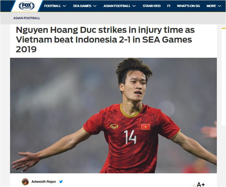 Báo châu Á ca ngợi chiến thắng của U22 Việt Nam