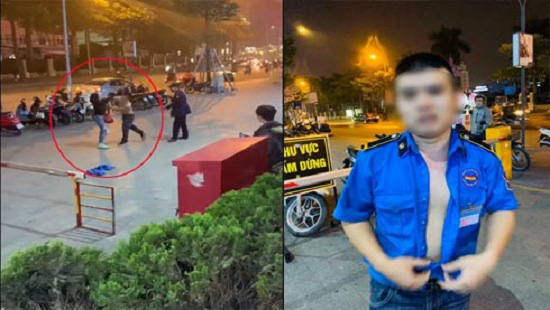 Nam bảo vệ cởi trần hung h&atilde;n đấm li&ecirc;n tiếp v&agrave;o mặt phụ nữ bị đ&igrave;nh chỉ c&ocirc;ng việc - Ảnh 1.