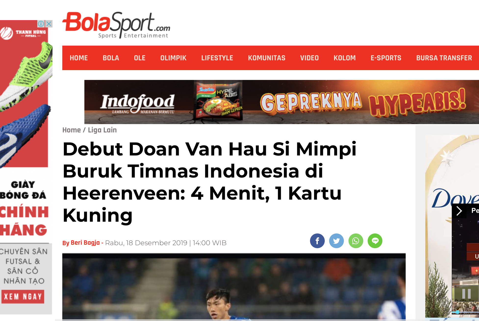 B&aacute;o Indonesia mỉa mai Văn Hậu: Cầu thủ đốn Evan Dimas ra mắt 4 ph&uacute;t, nhận 1 thẻ v&agrave;ng - Ảnh 1.