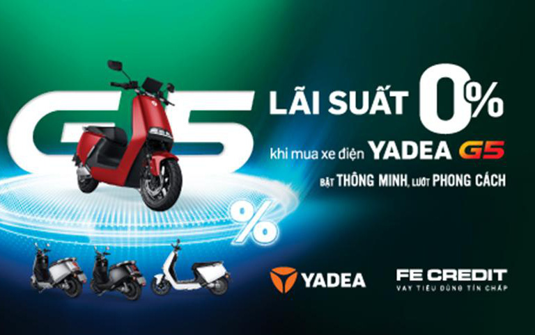 Vay tiền mua xe gắn máy điện, lãi suất 0%