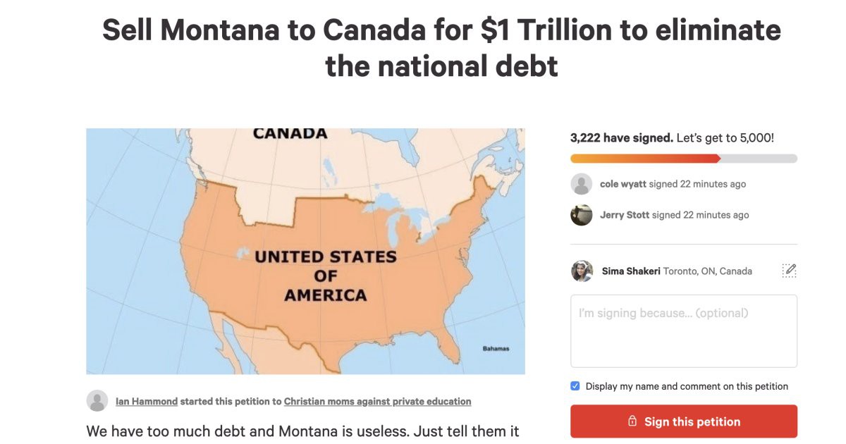 Nợ công cao, hàng ngàn người Mỹ đòi... bán bang Montana cho Canada