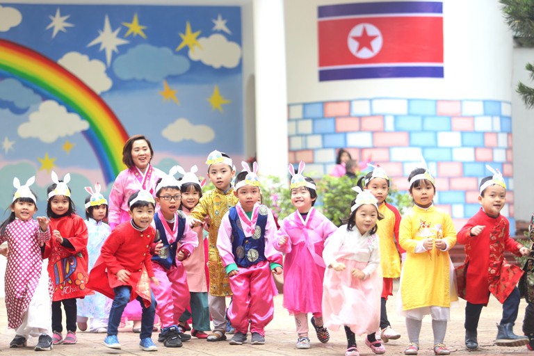 Trường Mẫu giáo Việt-Triều náo nức trước chuyến thăm của Chủ tịch Kim Jong-un