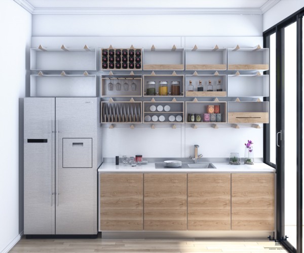 Tủ bếp hiện đại, độc đ&aacute;o - Ảnh 3.