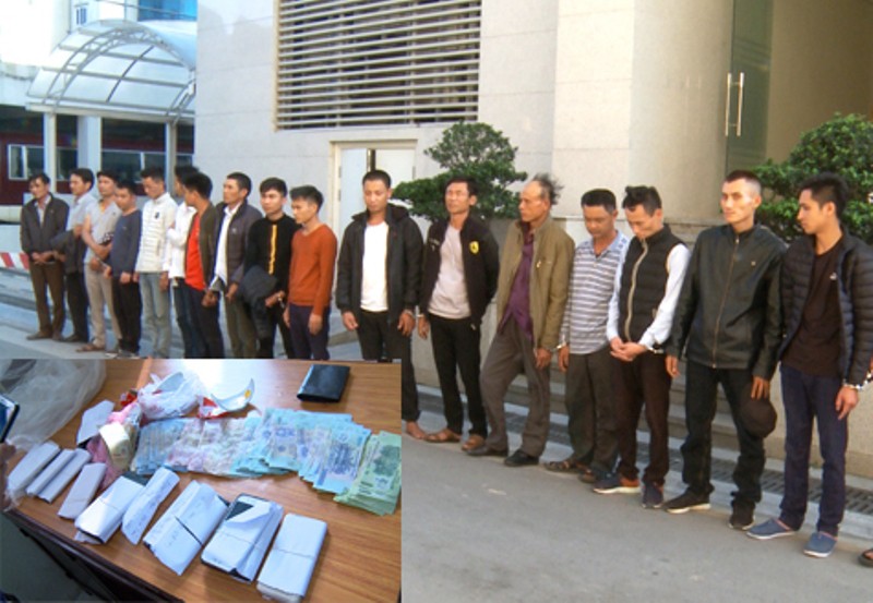 Bắt 18 con bạc đang say sưa chơi “xóc đĩa” ngày mùng 4 Tết