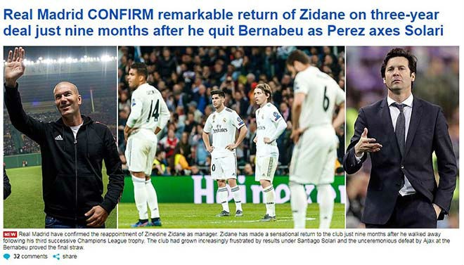 B&aacute;o ch&iacute; thế giới ngỡ ng&agrave;ng ng&agrave;y Zidane trở lại Real Madrid - Ảnh 6.