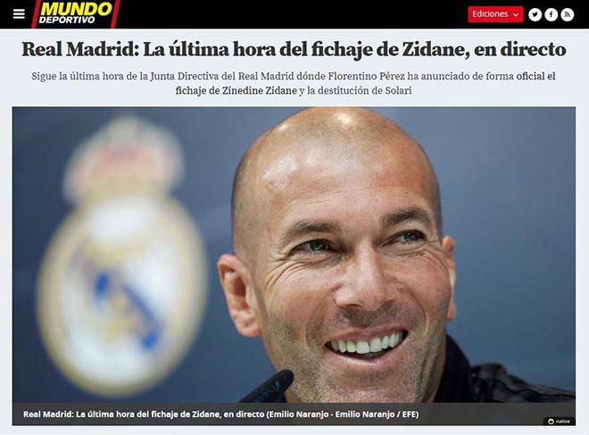B&aacute;o ch&iacute; thế giới ngỡ ng&agrave;ng ng&agrave;y Zidane trở lại Real Madrid - Ảnh 5.