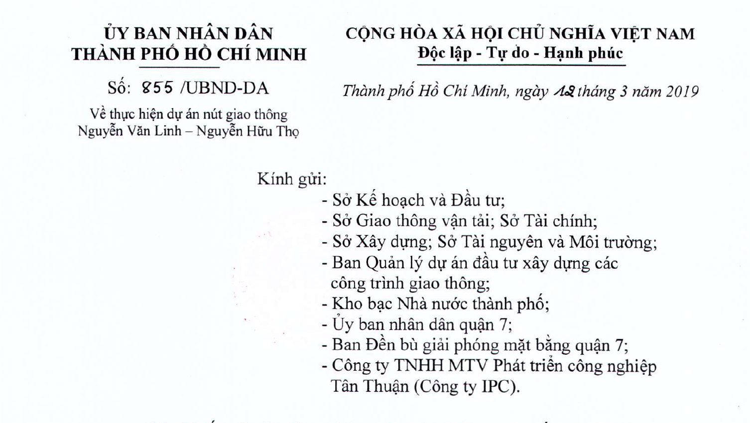 Công ty Tân Thuận- IPC bị UBND TP HCM "rút" quyền chủ đầu tư 2 dự án lớn tại khu Nam